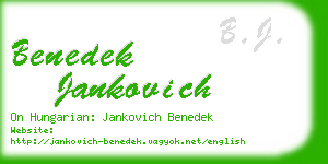 benedek jankovich business card